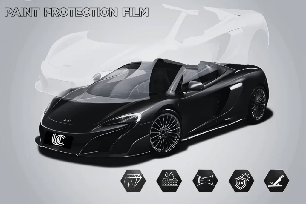 paint protection film on car